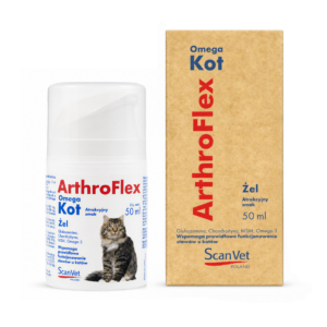 ArthroFlex Omega Kot ScanVet – żel z glukozaminą, chondroityną, MSM i omega-3 na stawy kotów, pojemnik z pompką 50 ml